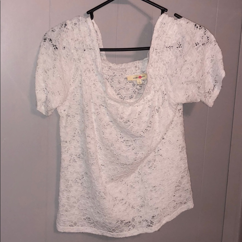 White Wishful Park Off the shoulder top